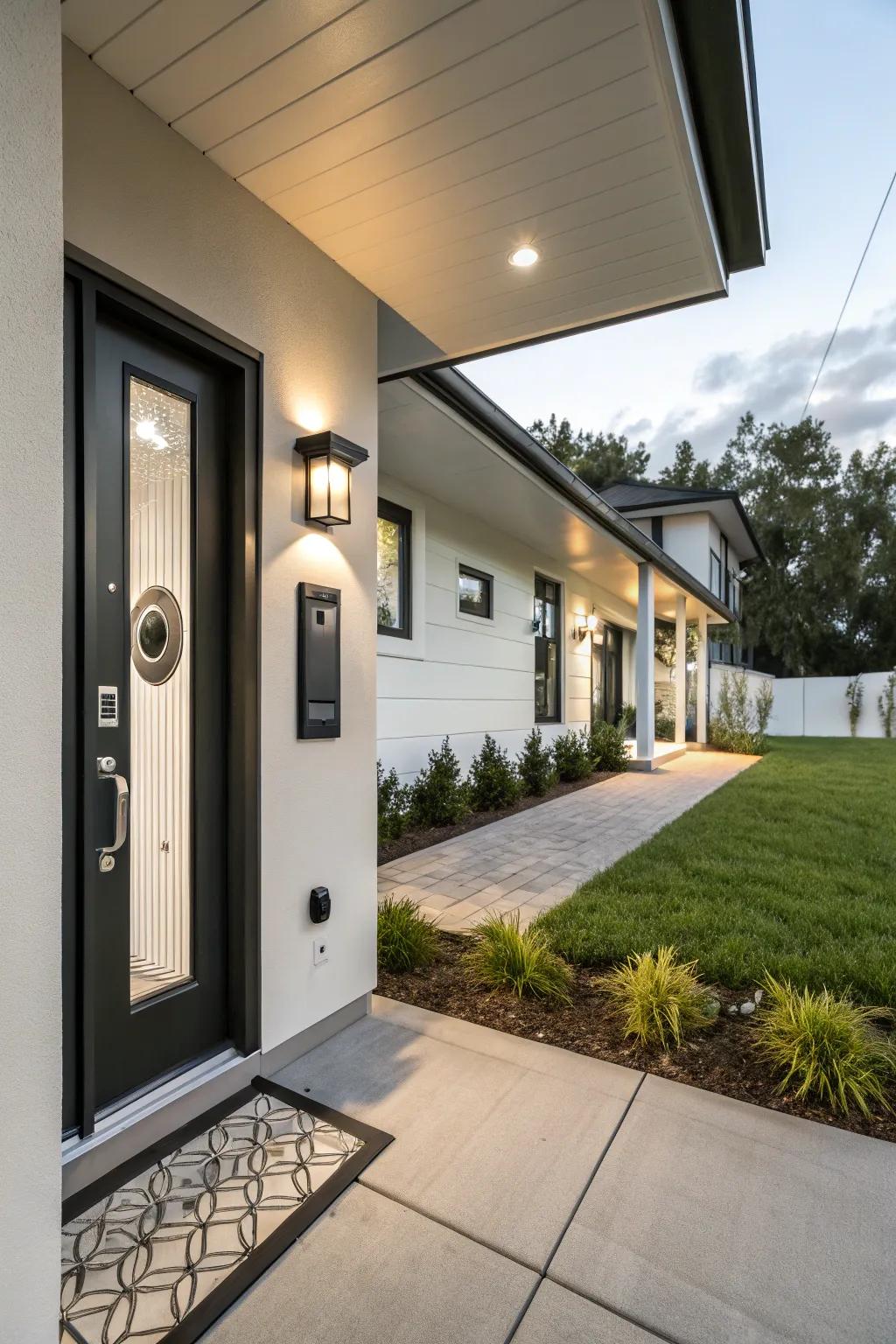 Smart technology incorporates convenience and modernity to a porch.