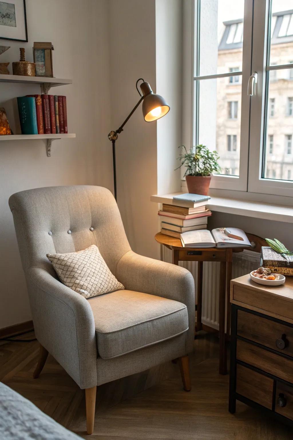 Comfortable nooks can offer a personal retreat in your studio.