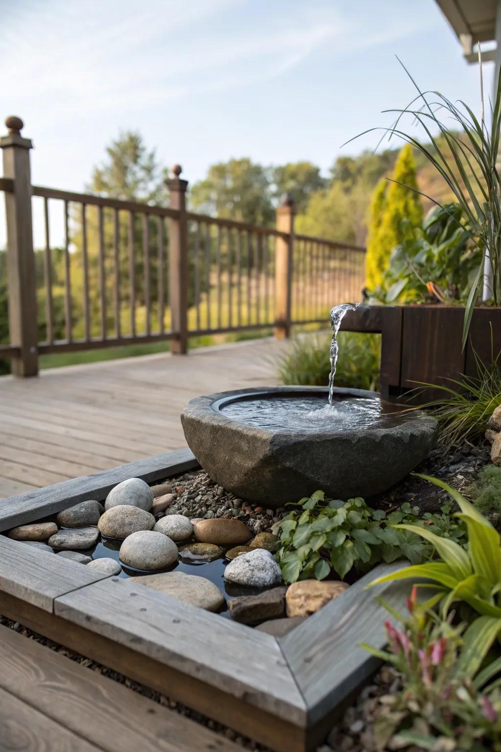 A zen corner designed for tranquility and meditation.