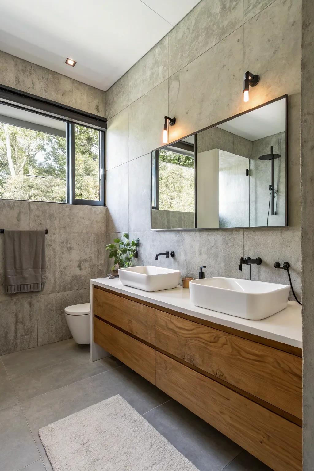 A minimalist roughcast visual provides elegance and simplicity.