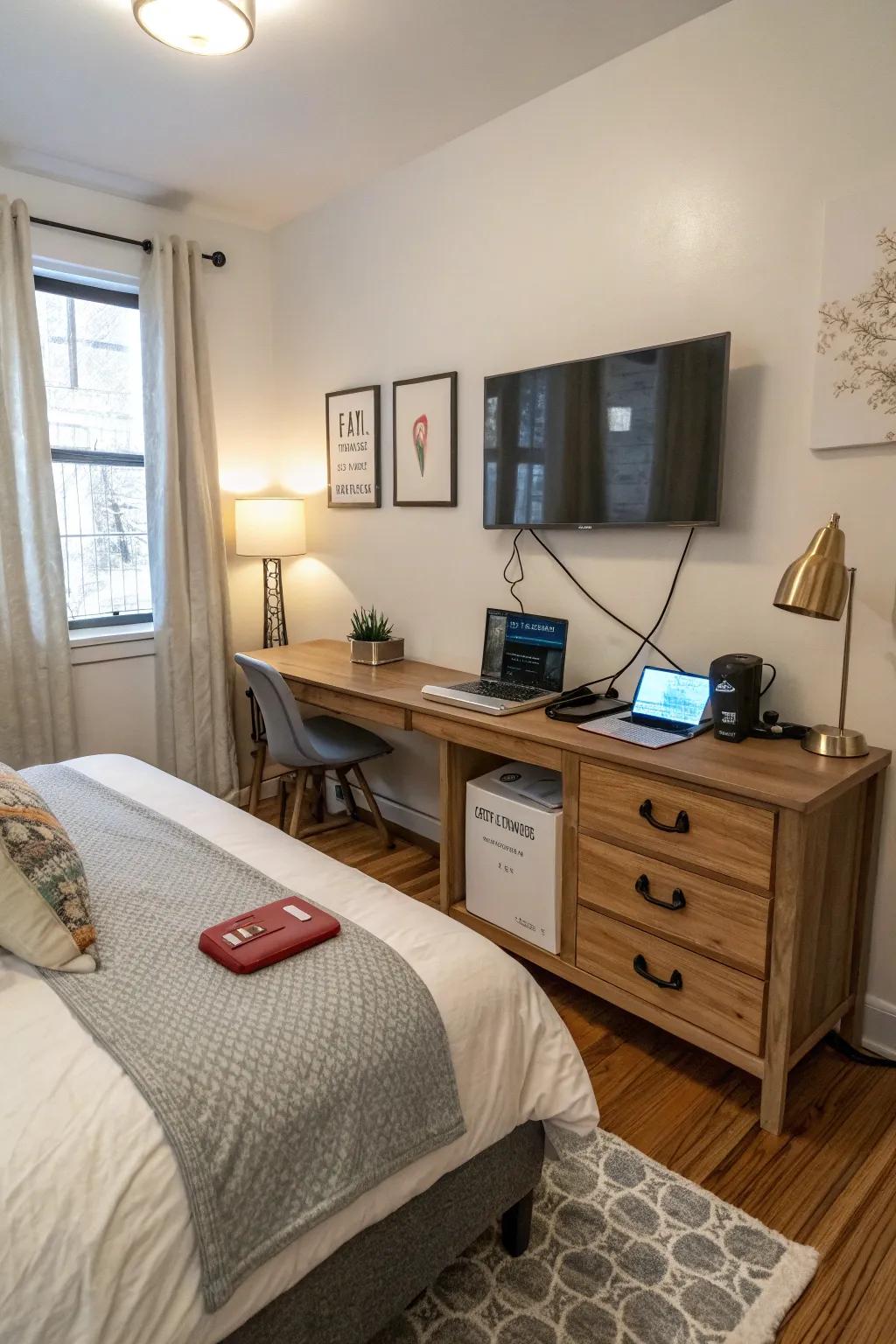 Tech-savvy features are essential in modern Airbnb bedrooms.