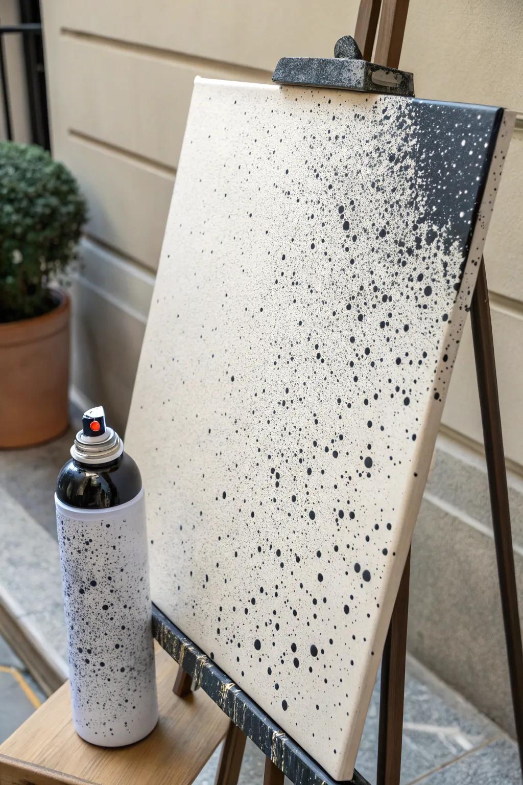 Infuse spontaneity into your art with a spray bottle technique.