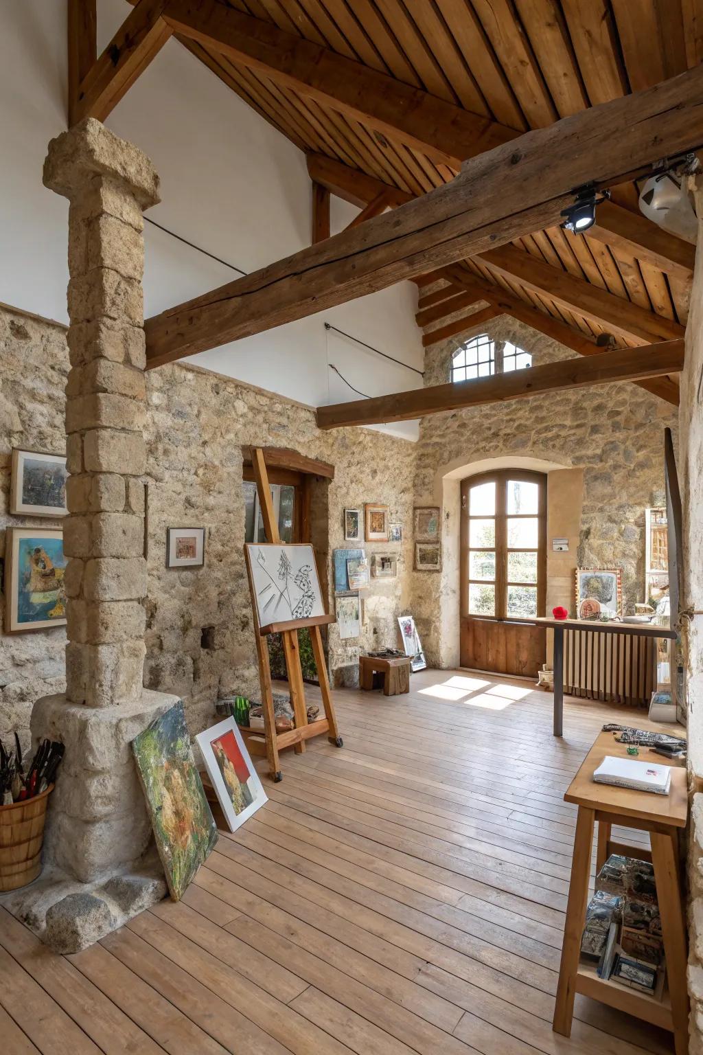 Nature's influence within your studio.