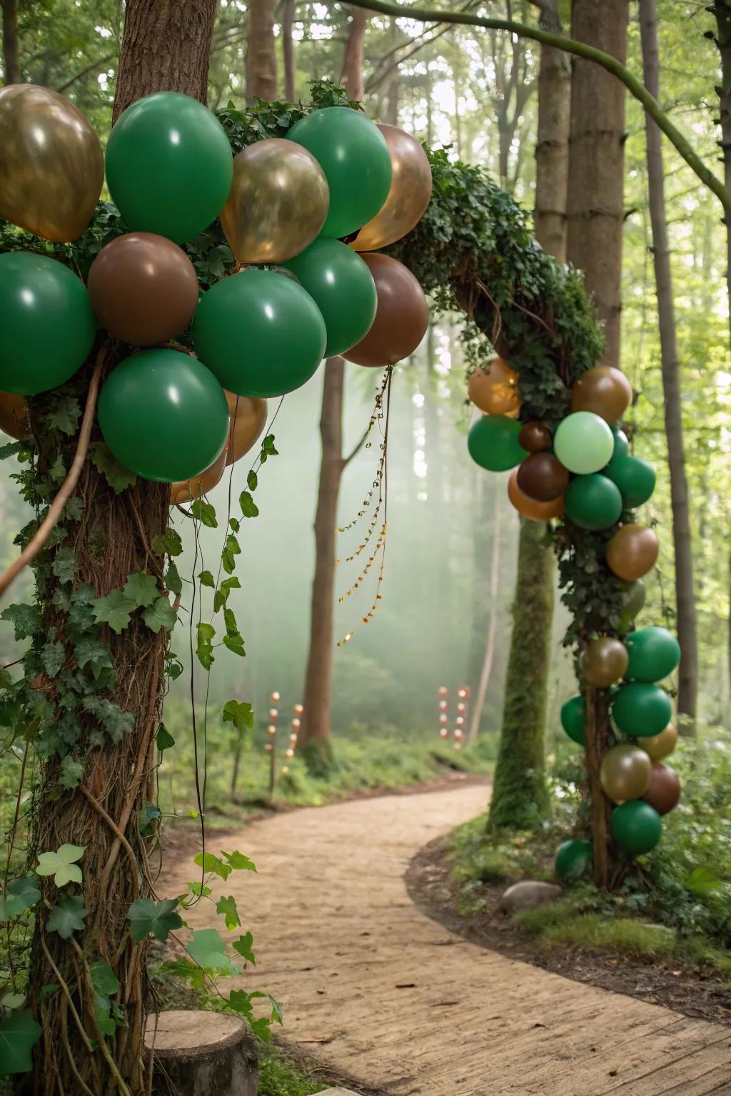 An enchanted woodland theme extends a whimsical escape.