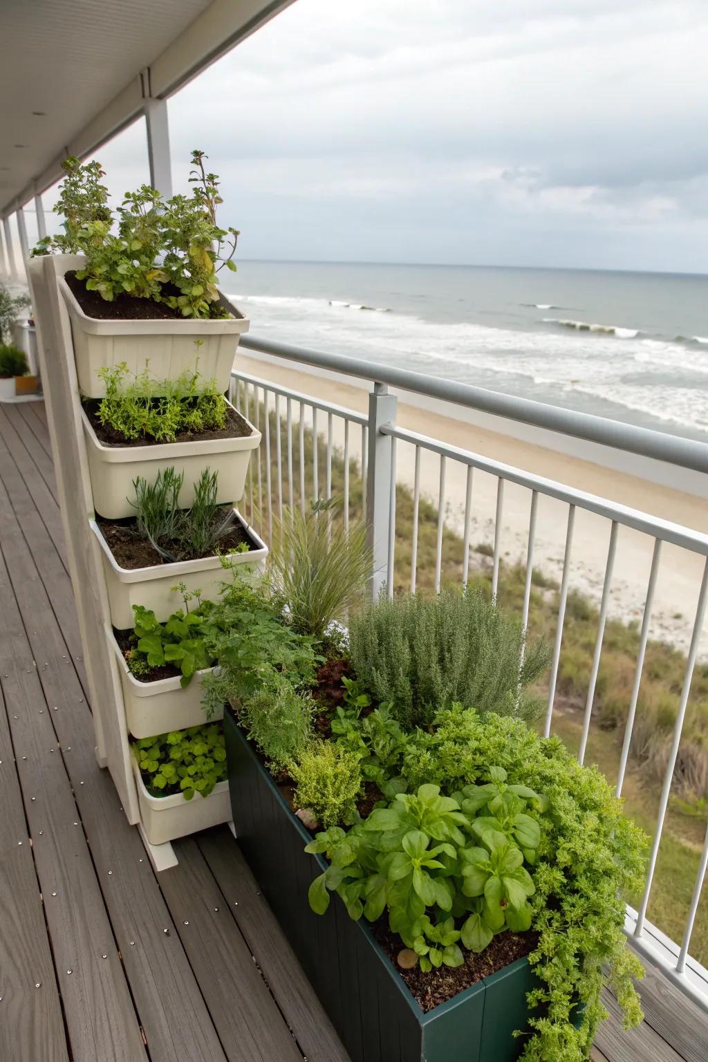 A practical and fresh vertical spice patch by the sea.