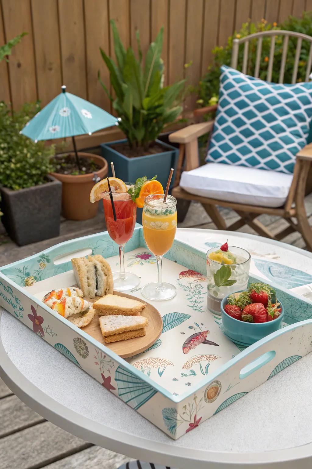 Elevate your gatherings with stylish beach-themed serving boards.