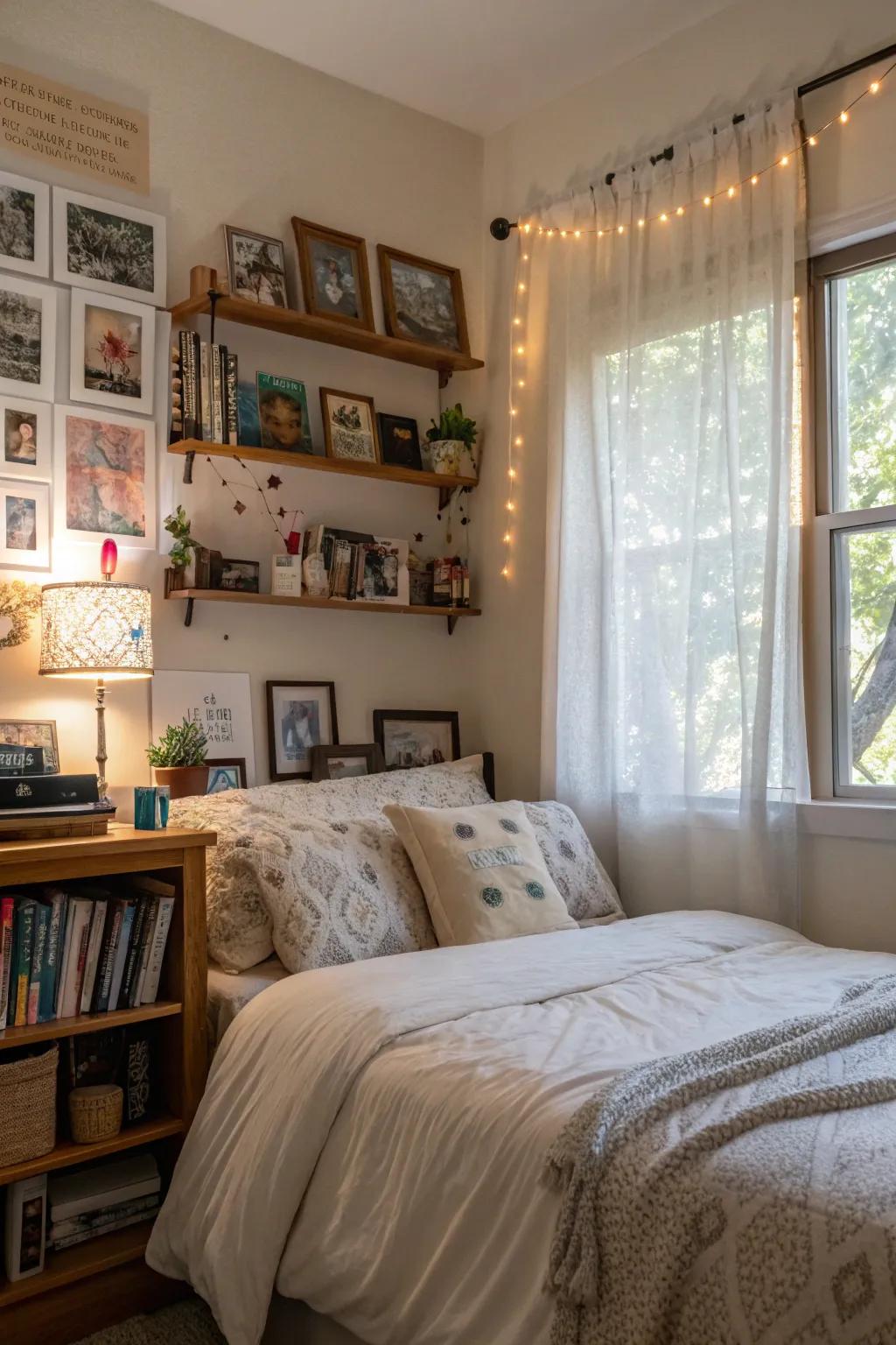 Personal keepsakes saturate the space with unique character.