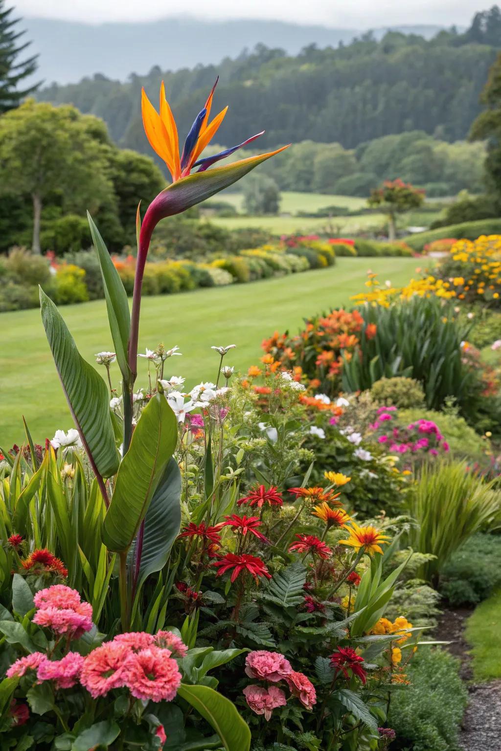 Enjoy a vibrant color spectrum with Bird of Paradise in your garden.