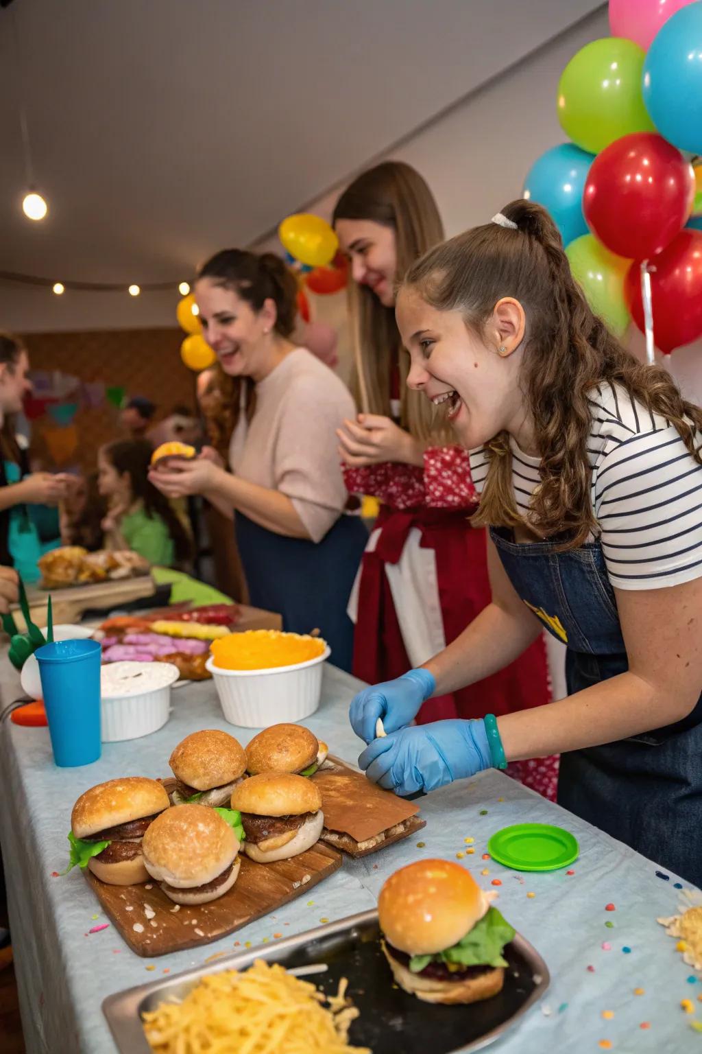 A burger contest brings a playful element to the event.