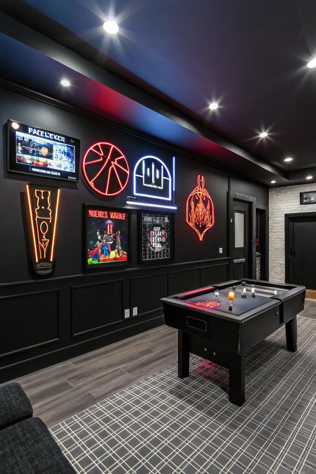 Bespoke radiance accents impart a personal and decorative touch to the gaming space.