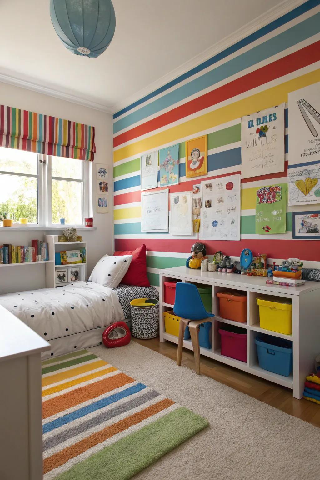 Make a statement with playful stripes.