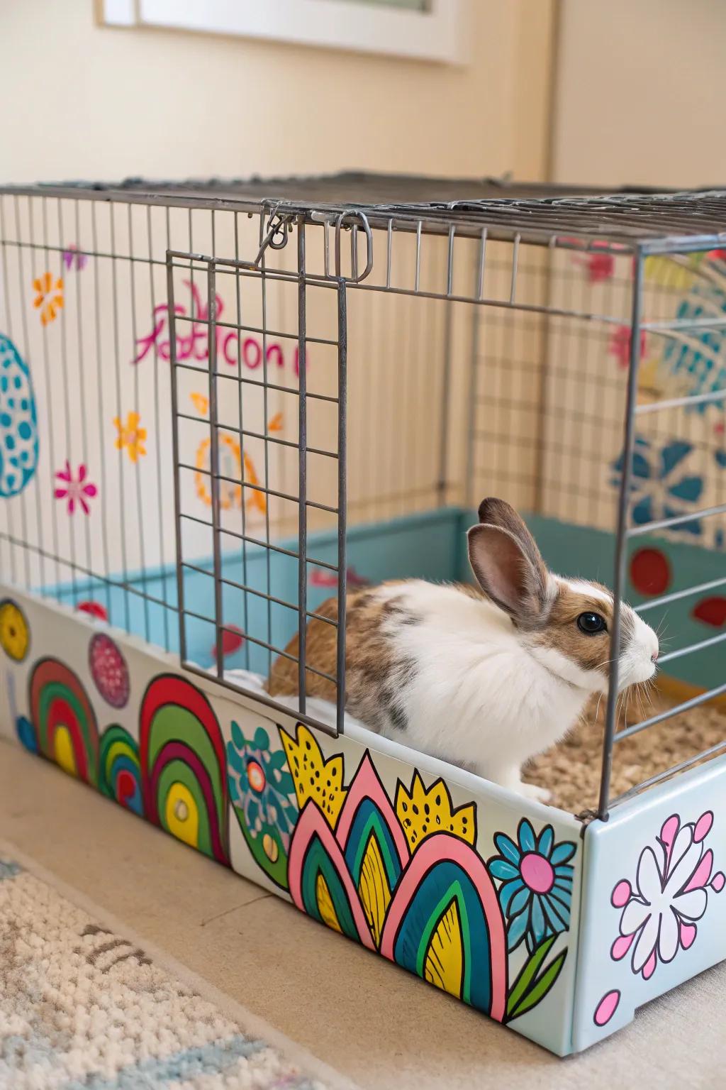 Ingenious embellishments bring beauty and creativity to the bunny's residence.