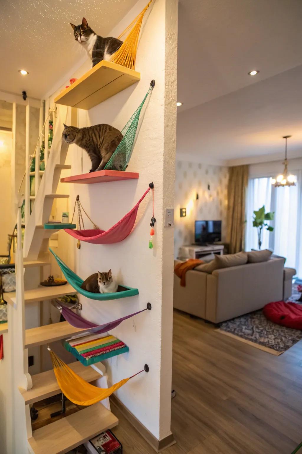 Engaging feline walls ensuring continuous enjoyment.