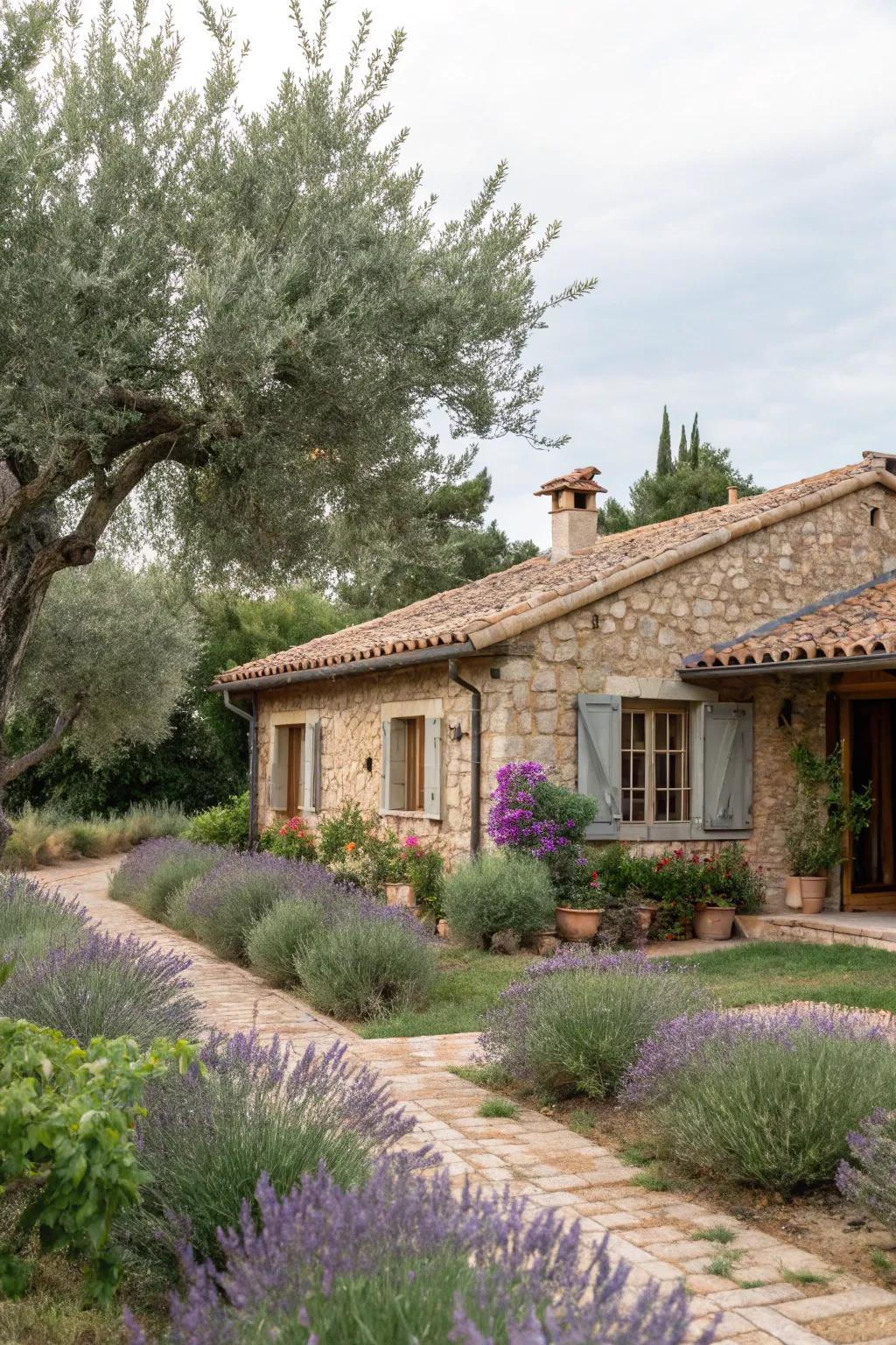 Pottery tile siding delivers a timeless Mediterranean feel.