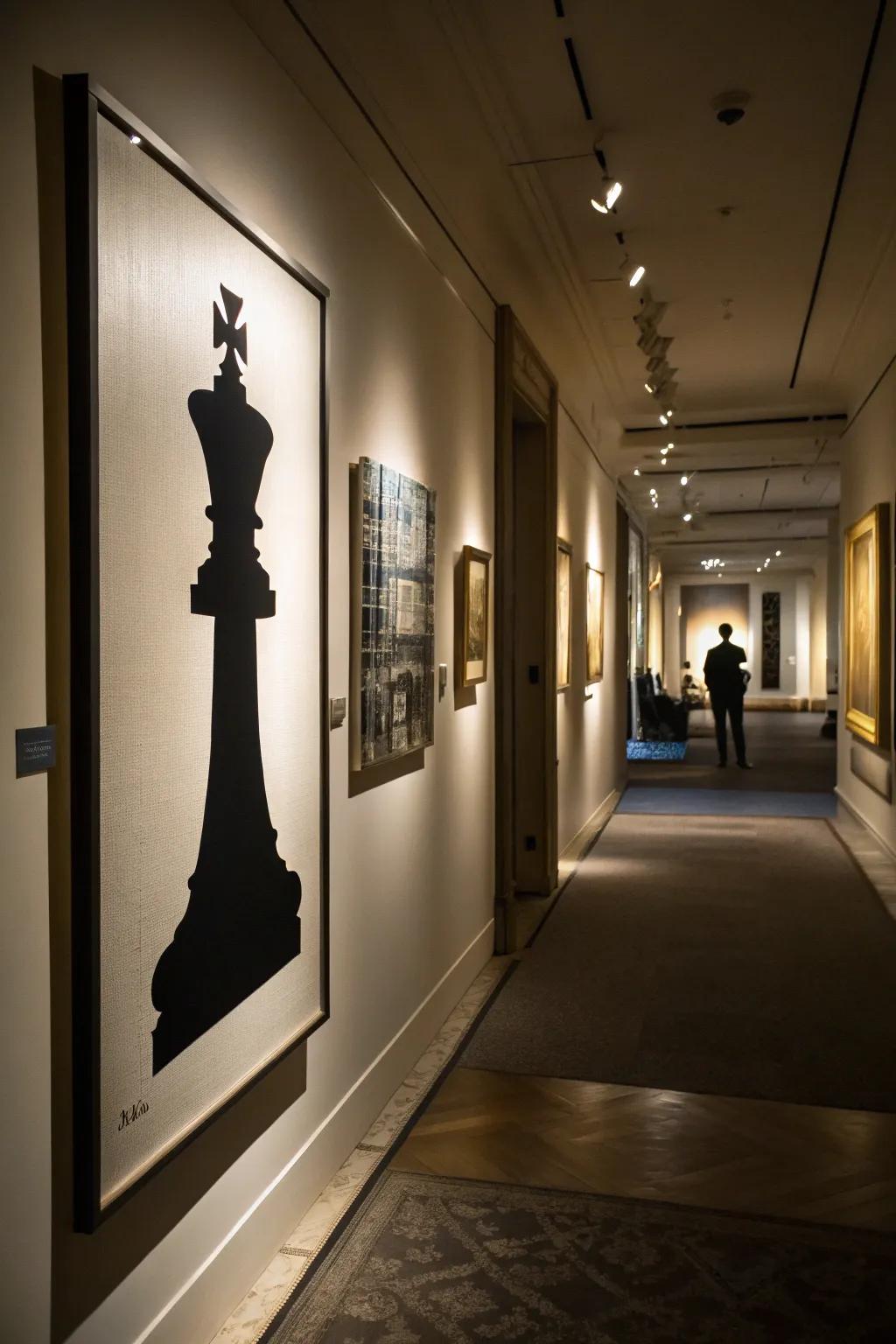 Shadow art evokes depth.