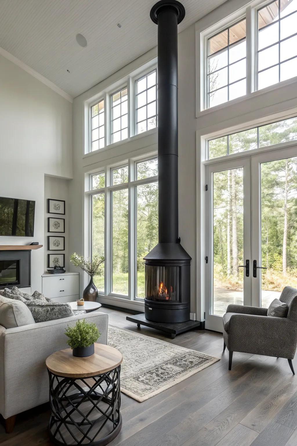 Carbon black introduces sophistication and theatrics, establishing a striking contrast.