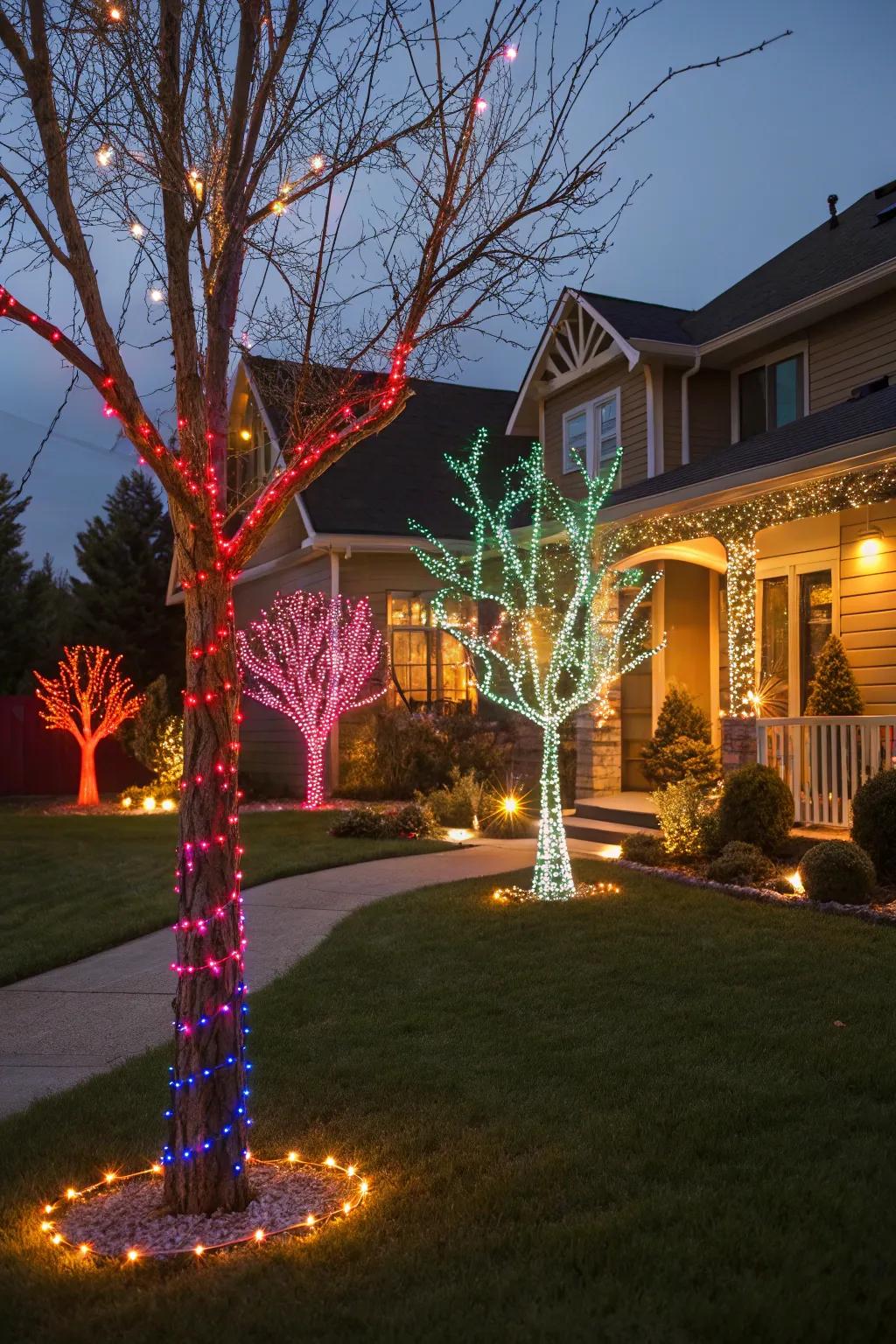 Radiance show arboreal forms craft an enthralling festive showcase.