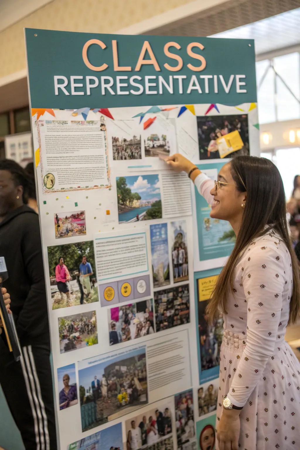 A vision board-style poster visualizes aspirations.