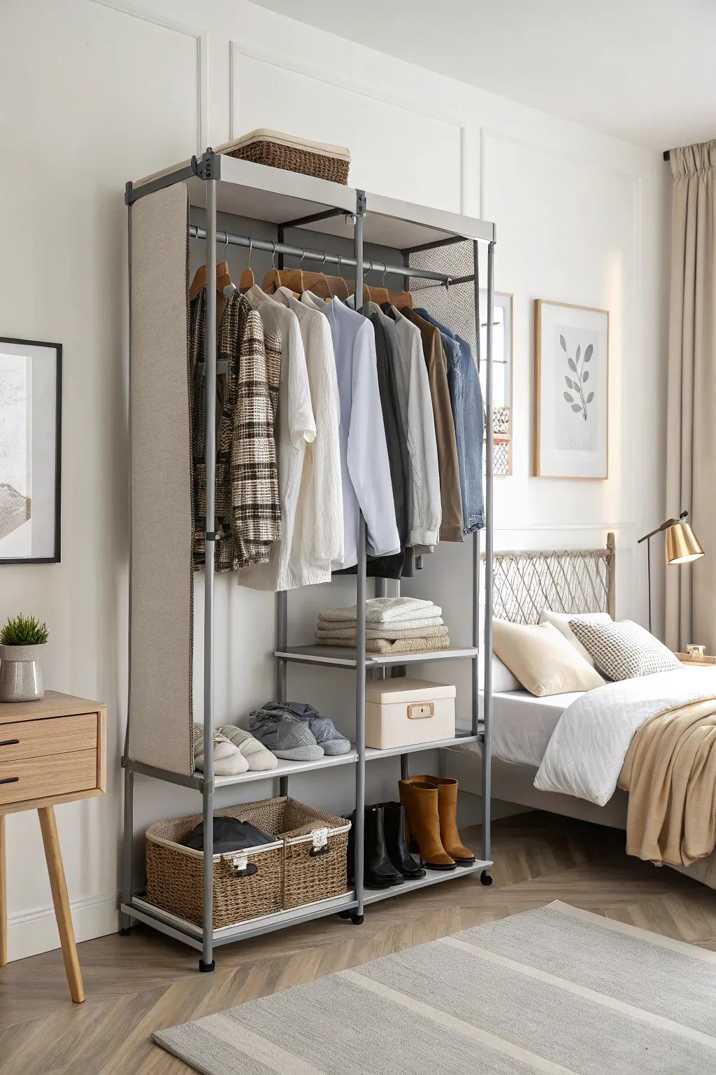 Portable systems offer adaptable and effective closet options.