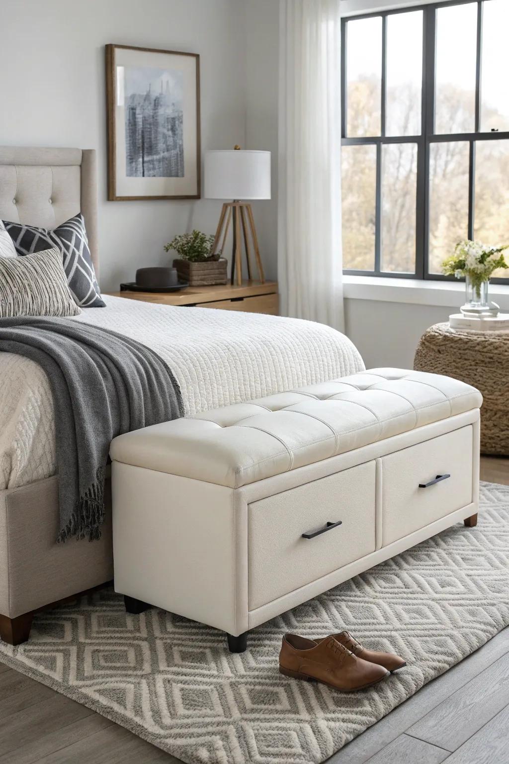 Storage benches provide function and style.