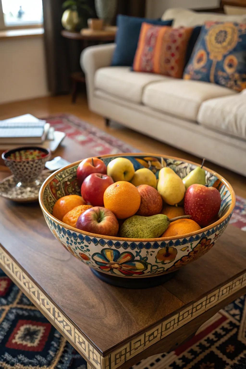 A principal vessel can be a stunning centerpiece on your coffee table.