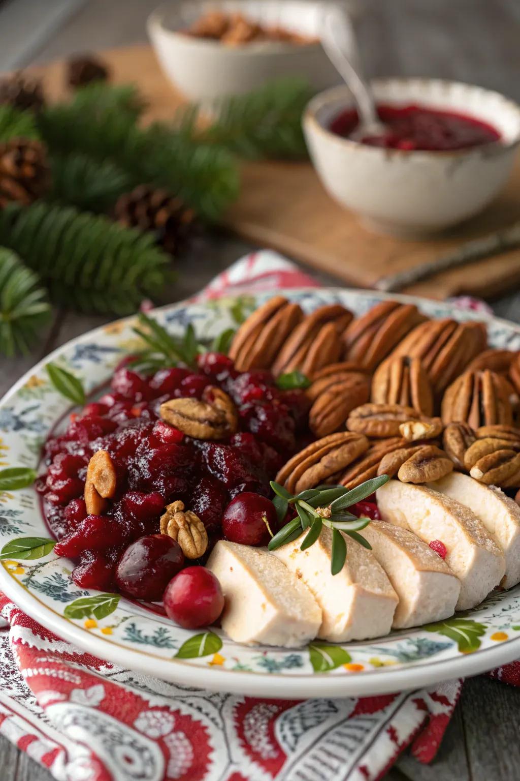 Add a touch of festivity with a holiday-inspired cold plate.