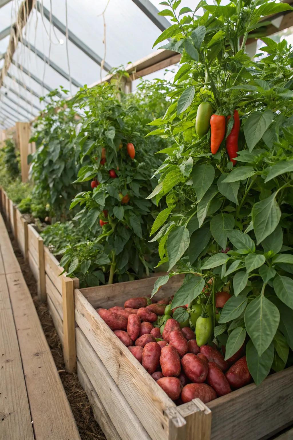 Spicy fruits and tuberous roots, a hardy and protective combination.