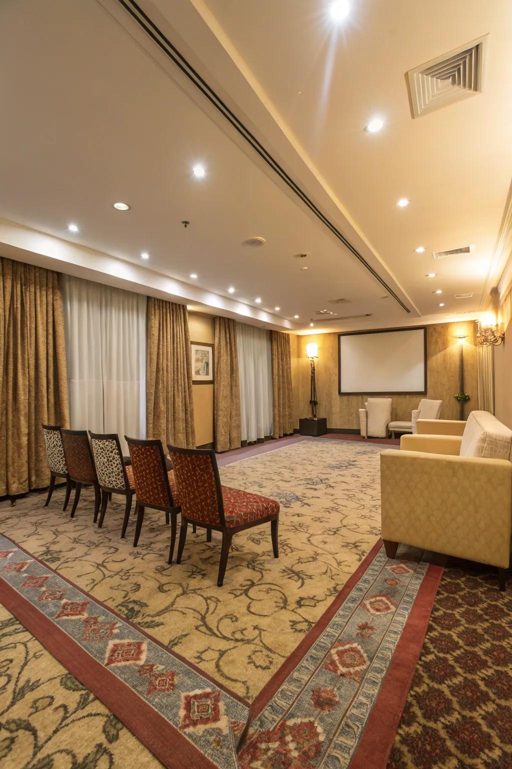 Textures in textiles create warmth and depth in the room.