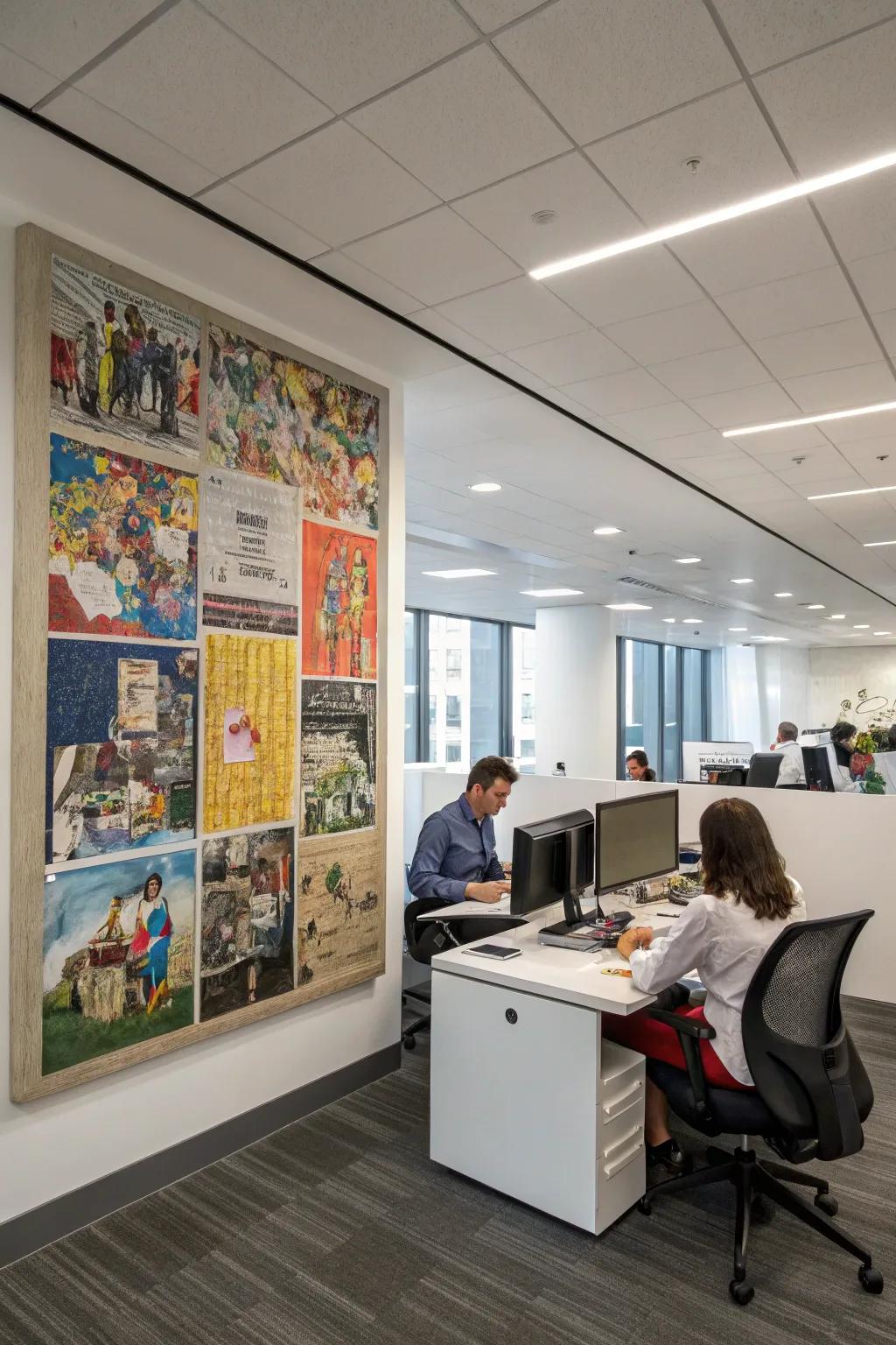 Bespoke art installations add persona to your workspace.