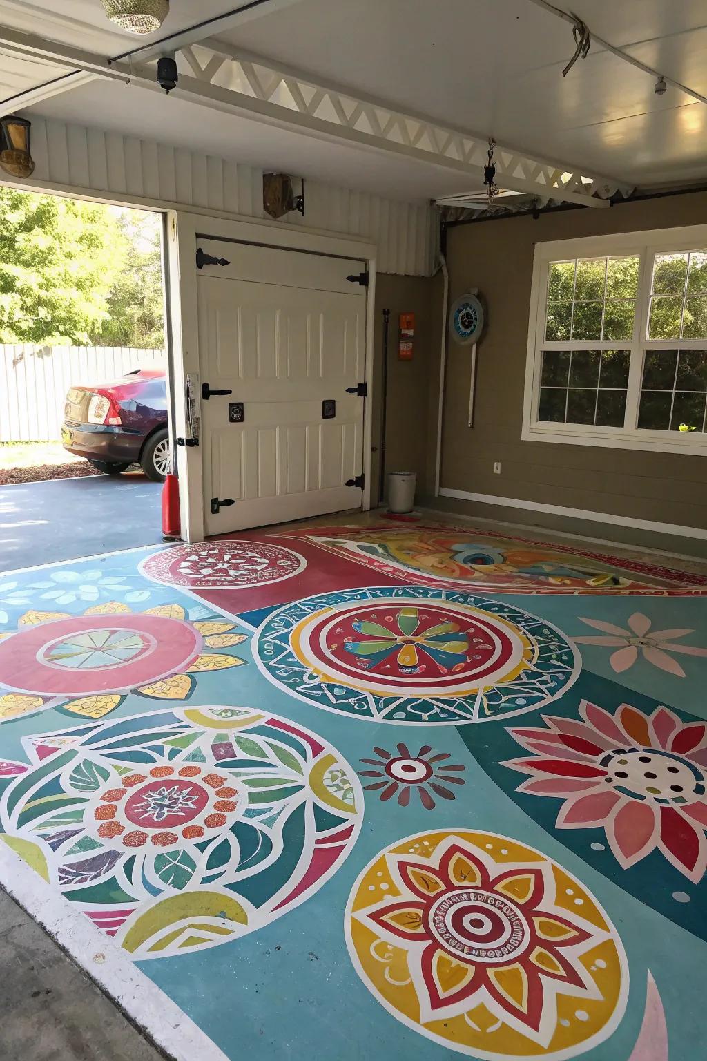 Painted concrete floors unleash creative potential.