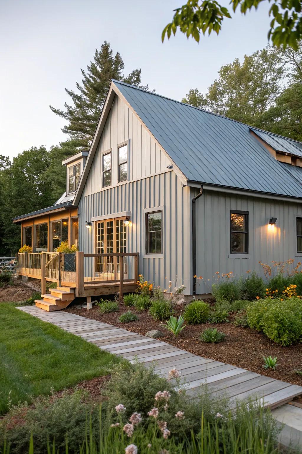 Metal accents: a contemporary enhancement to classic cottage aesthetics.