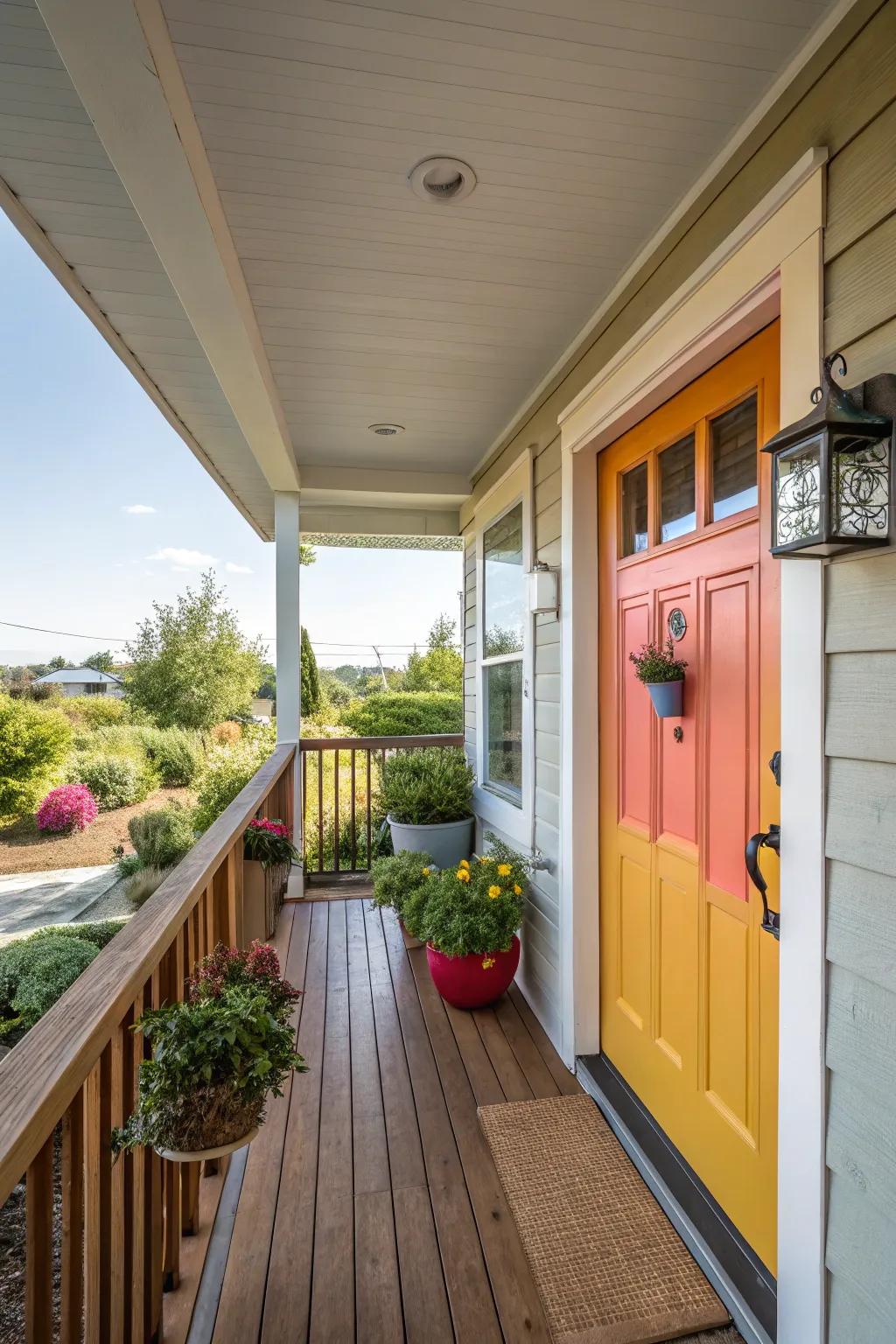 A dash of hue injects vibrancy and personality across your veranda.