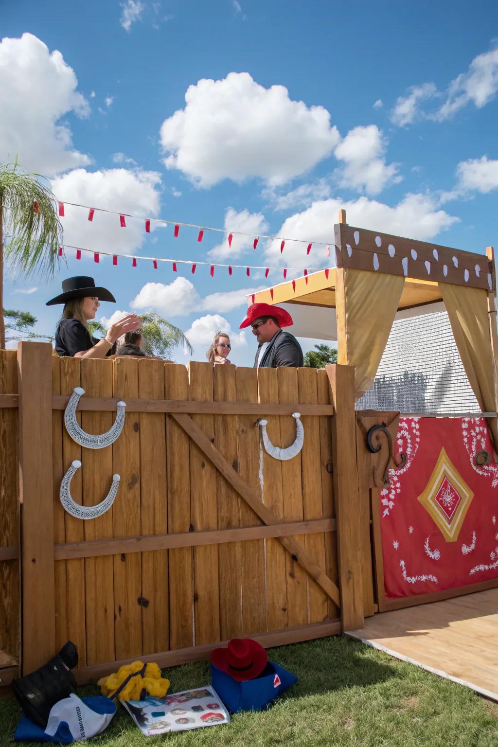 A western scene offers the perfect setting for fun and memorable photos.