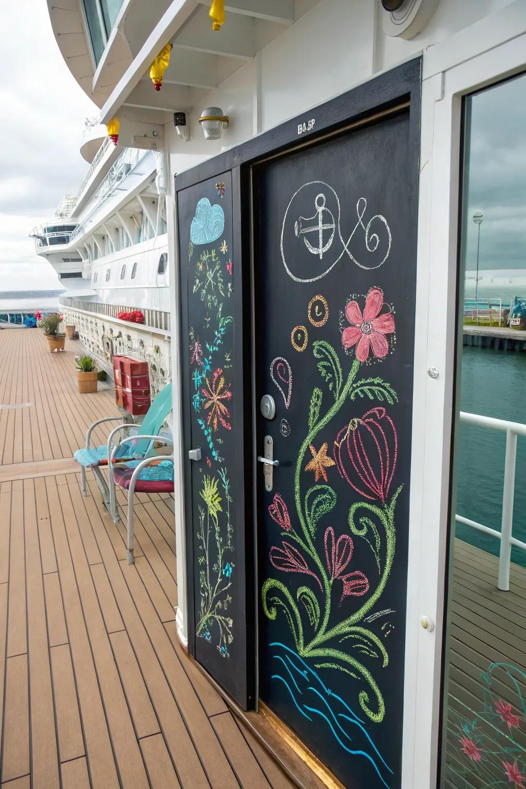Design a masterpiece with a chalkboard door.