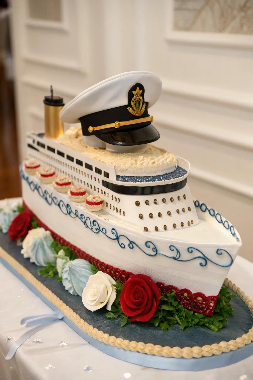 A consumable captain's chapeau makes for a commanding confection ornament.