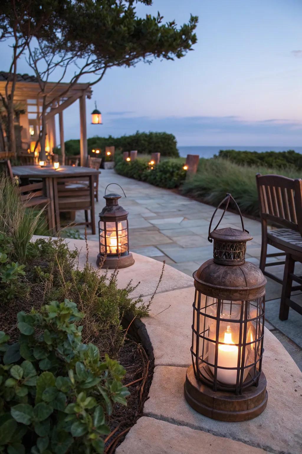 Lanterns that illuminate your space with yacht-like elegance.
