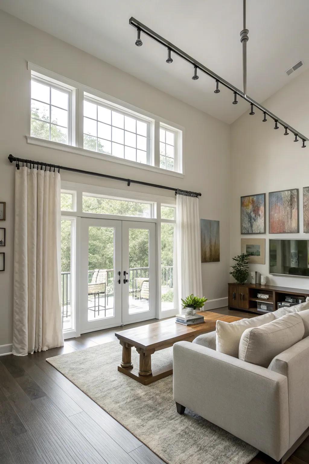 Metal curtain rods deliver a bold, modern look for any space.