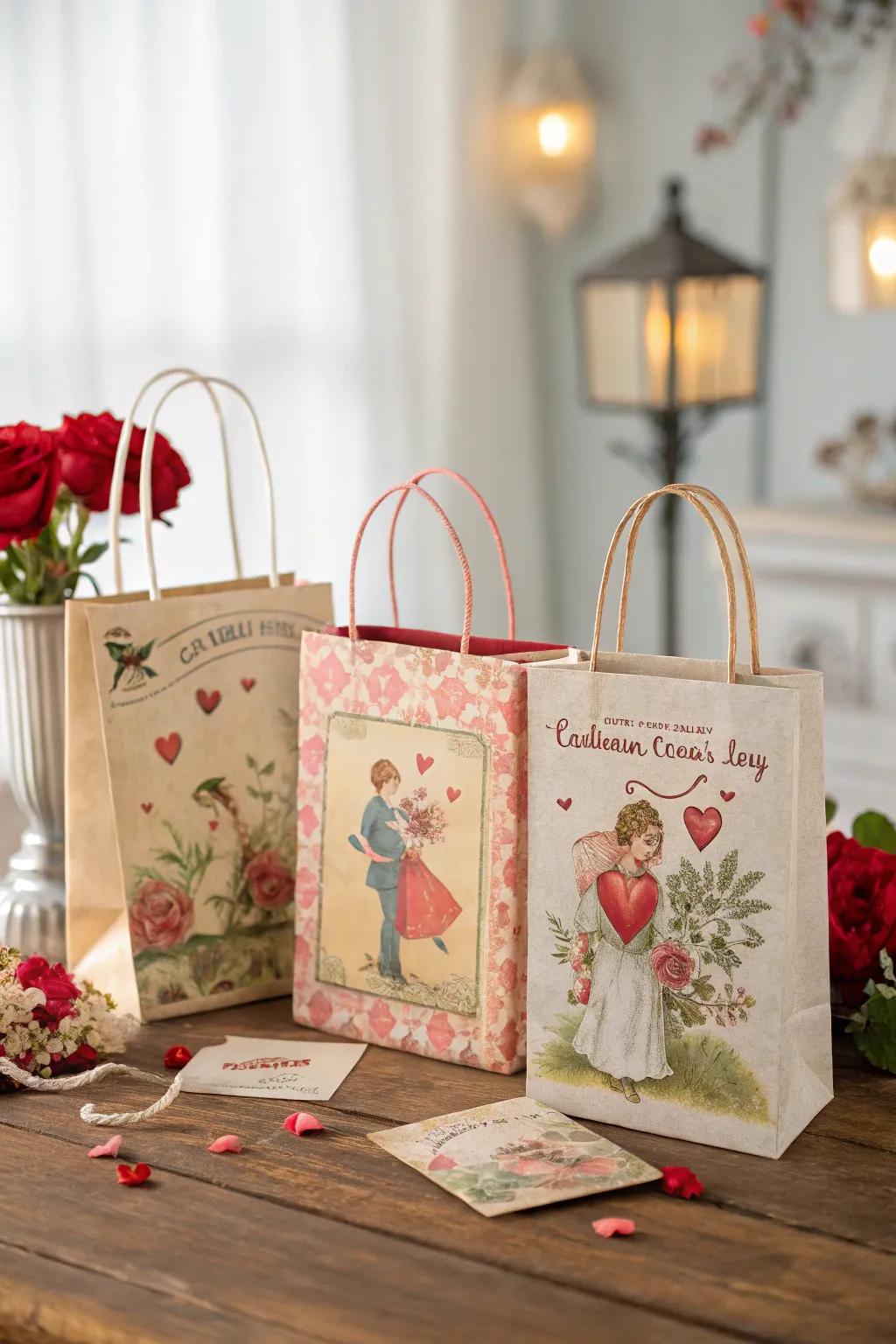 Vintage correspondence cards lend a wistful enchantment.