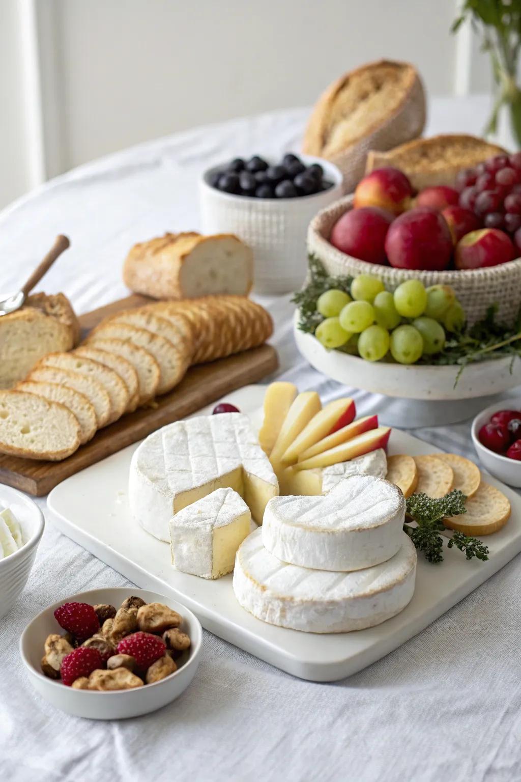 A monochromatic food display that’s both chic and theme-appropriate.