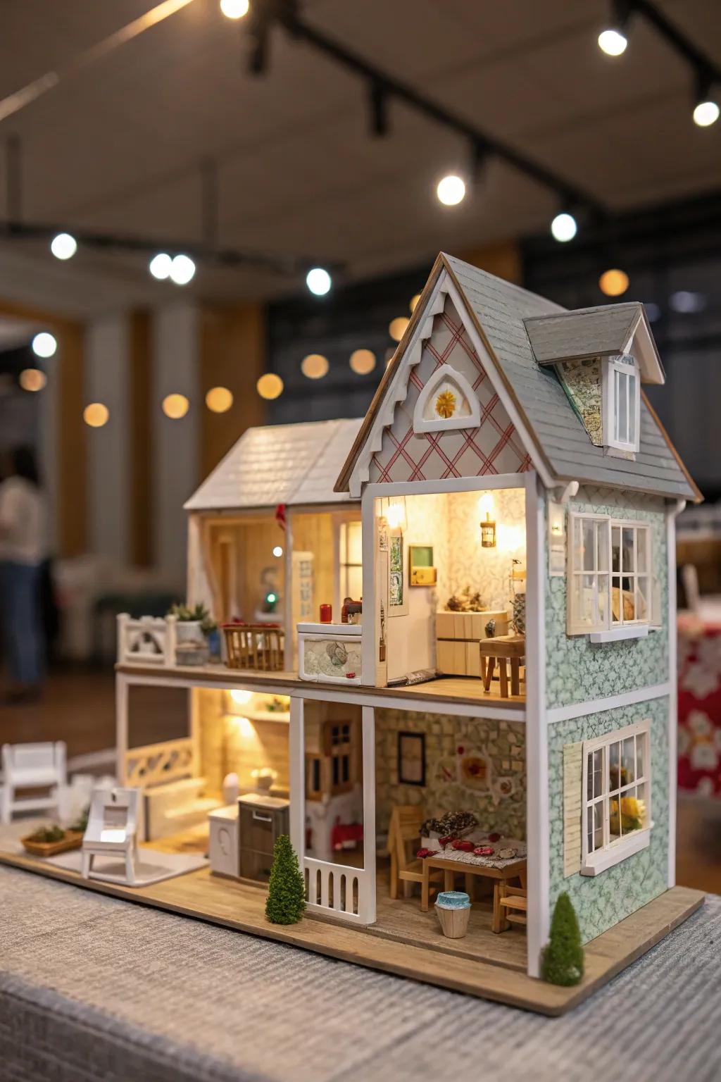 Engage with your dollhouse using participatory zones and movable elements.