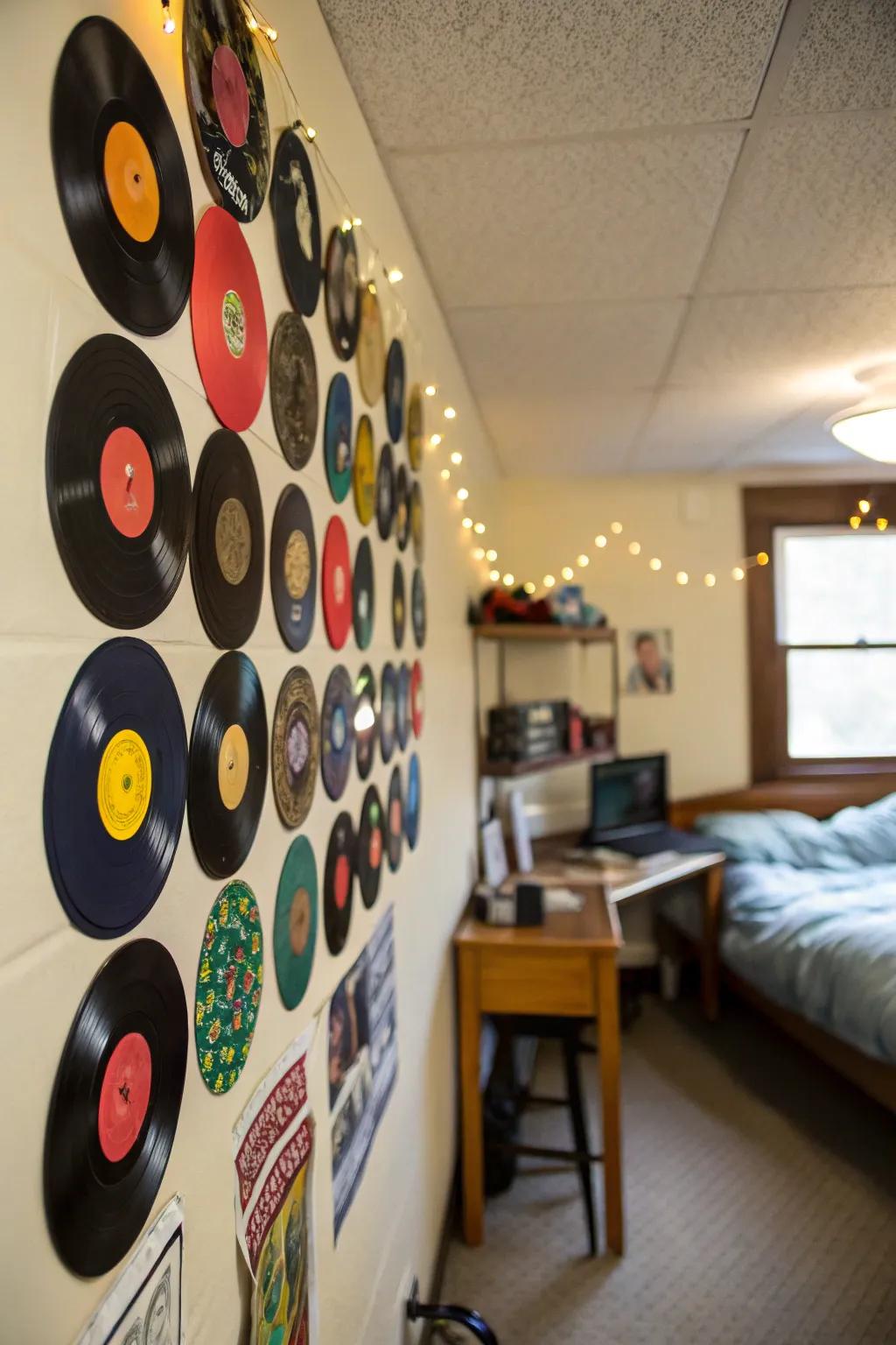 Records offer a creative and retro art option for your walls.