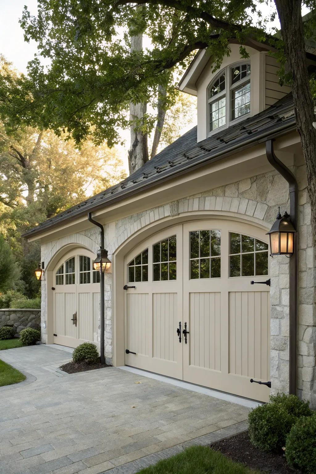 Arched windows add classic elegance.