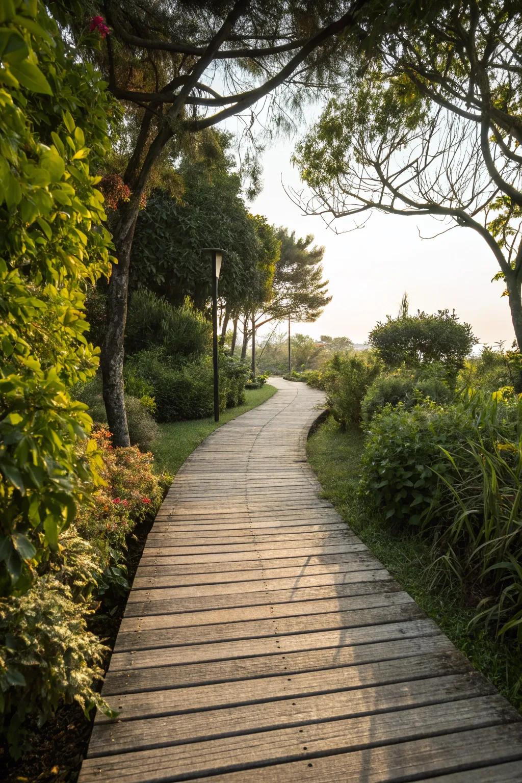 Wood decks offering a natural, organic vibe.