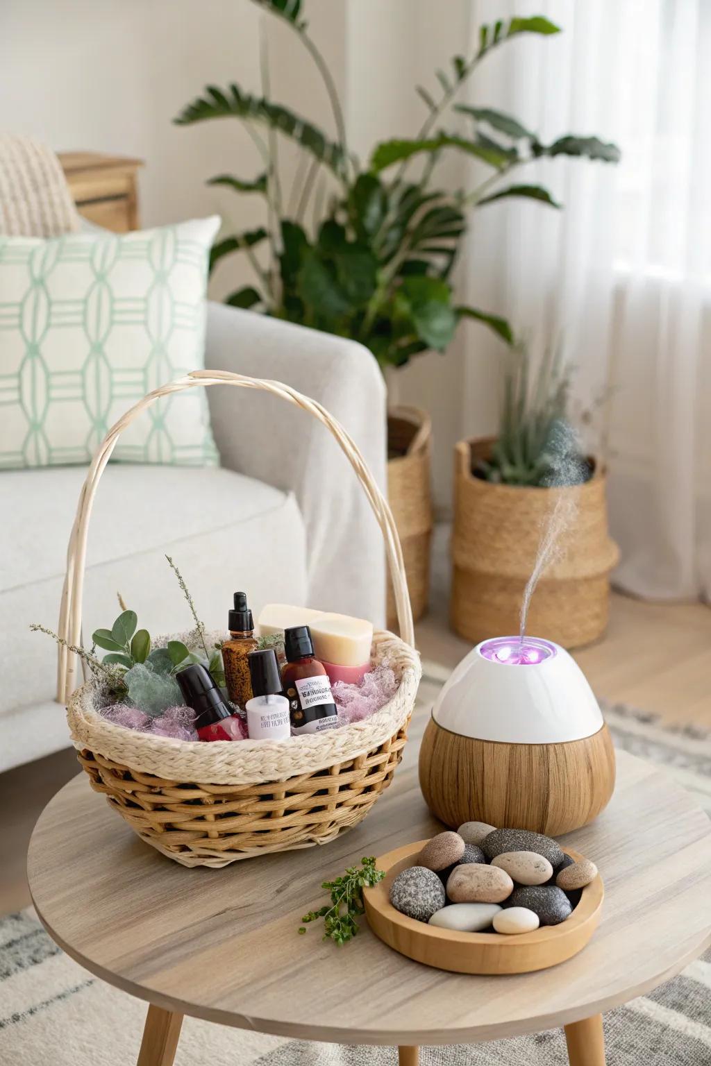 Design a tranquil ambiance with peaceful fragrances.