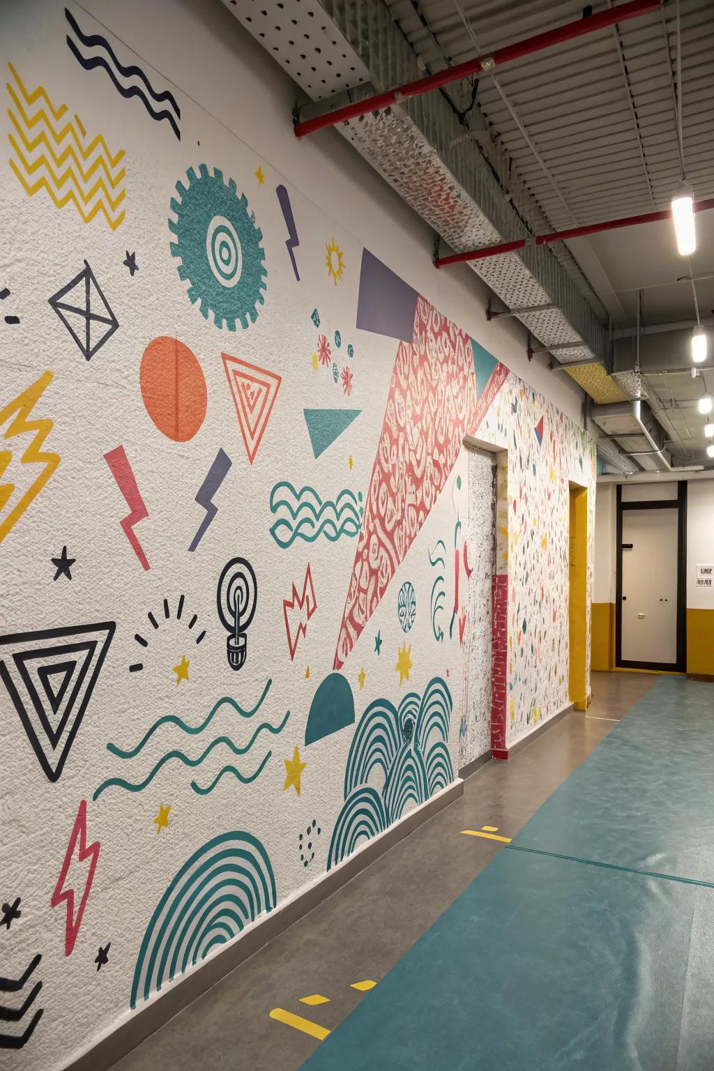 Pat brush flattening texture adds lively character.