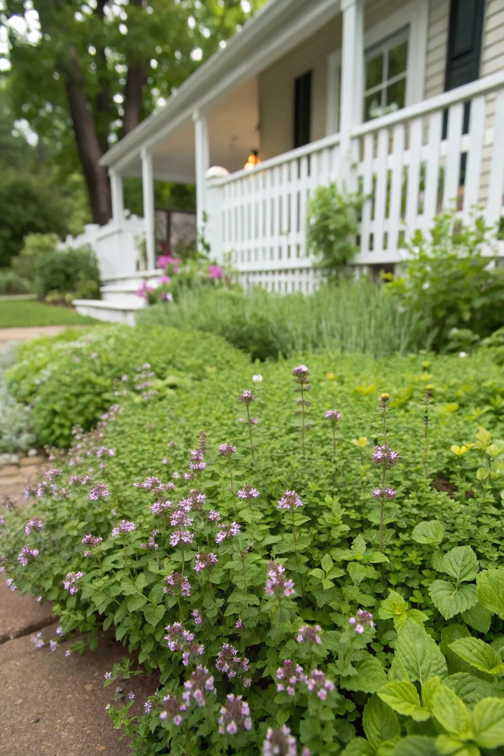Edible ground covers fill spaces and control weeds effectively.