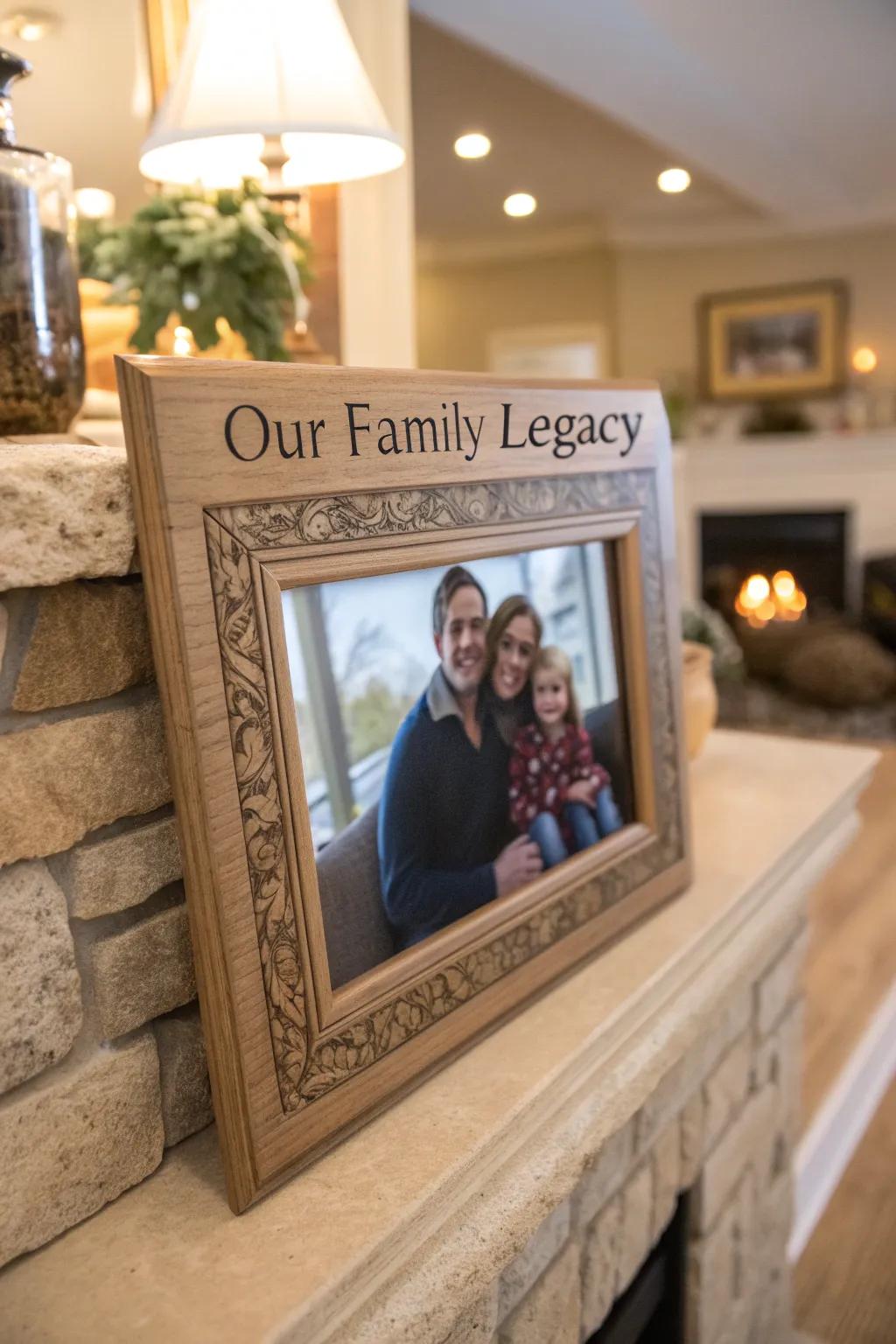 An etched memory casing preserves special moments with a personalized touch.