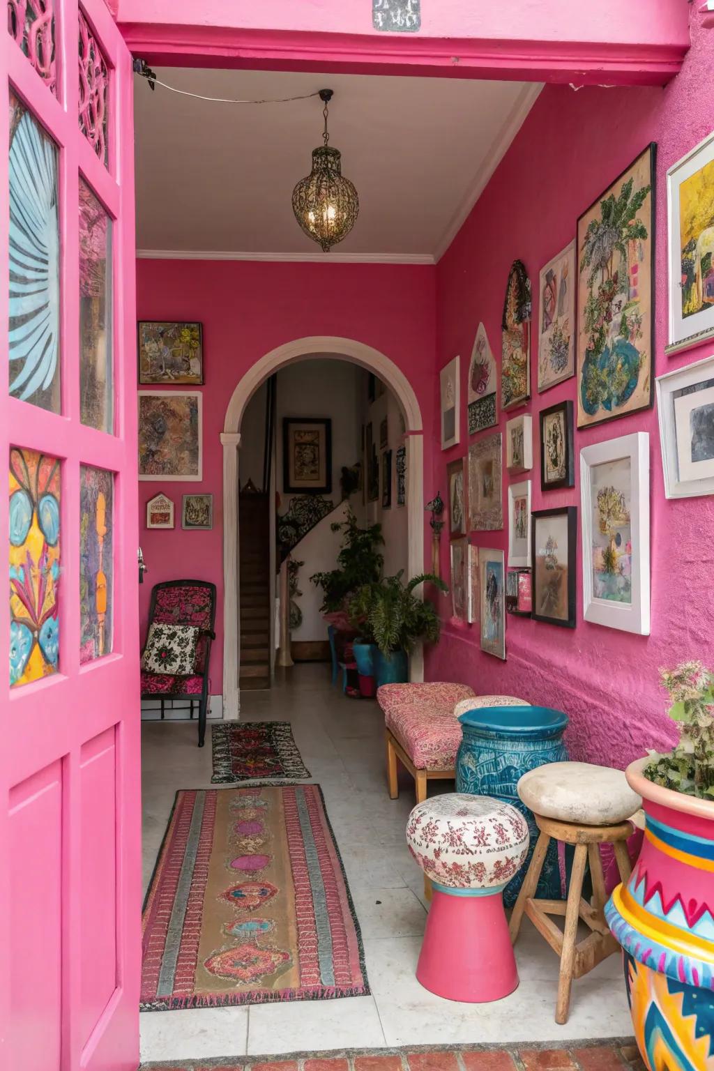 Make a bold statement with ember rose hues.