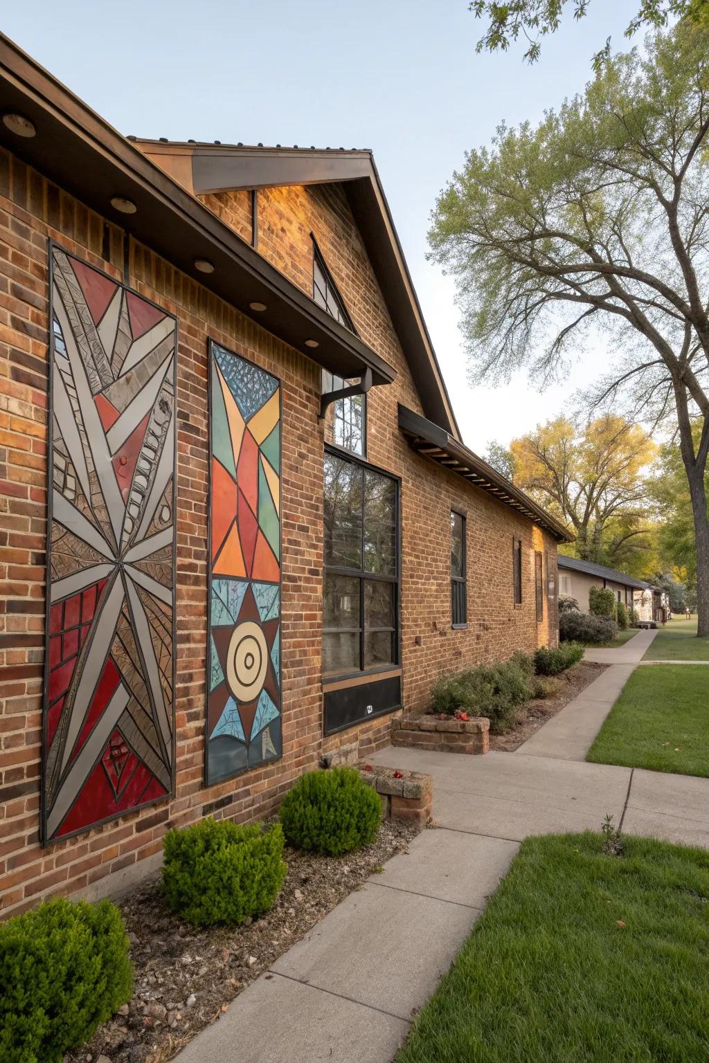 Exterior artwork adds a touch of personality and style.