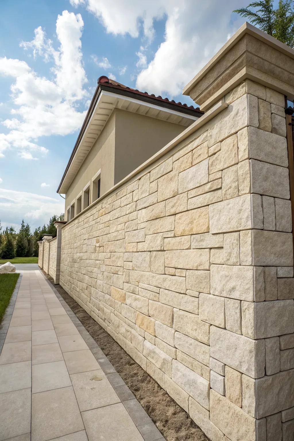 Stone finish coverings capture enduring elegance.